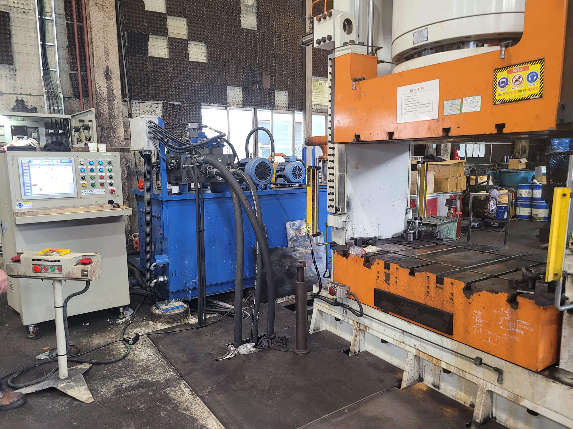 도원산업 1500T 프레스 개조 설치 PLC Siemens S7